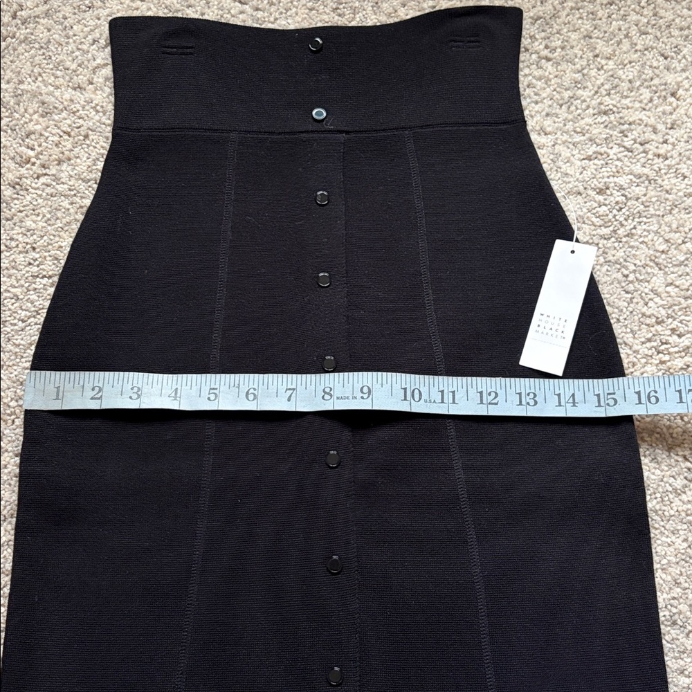 White House Black Market High-Waist Button-Front Pencil Skirt XXS - Picture 7 of 9